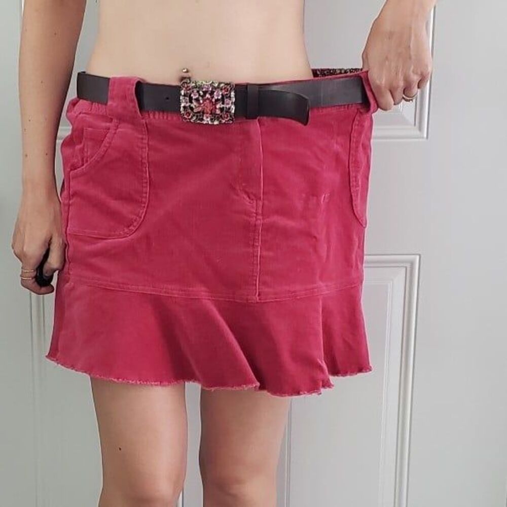 Y2K‎ Deadstock Pink Corduroy Miniskirt - Picture 4 of 5